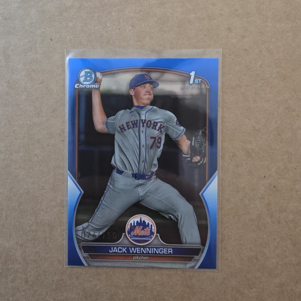 2023 Bowman 1st Draft - Chrome Jack Wenninger #BDC-68 Blue Refractor 76/150 (RC)